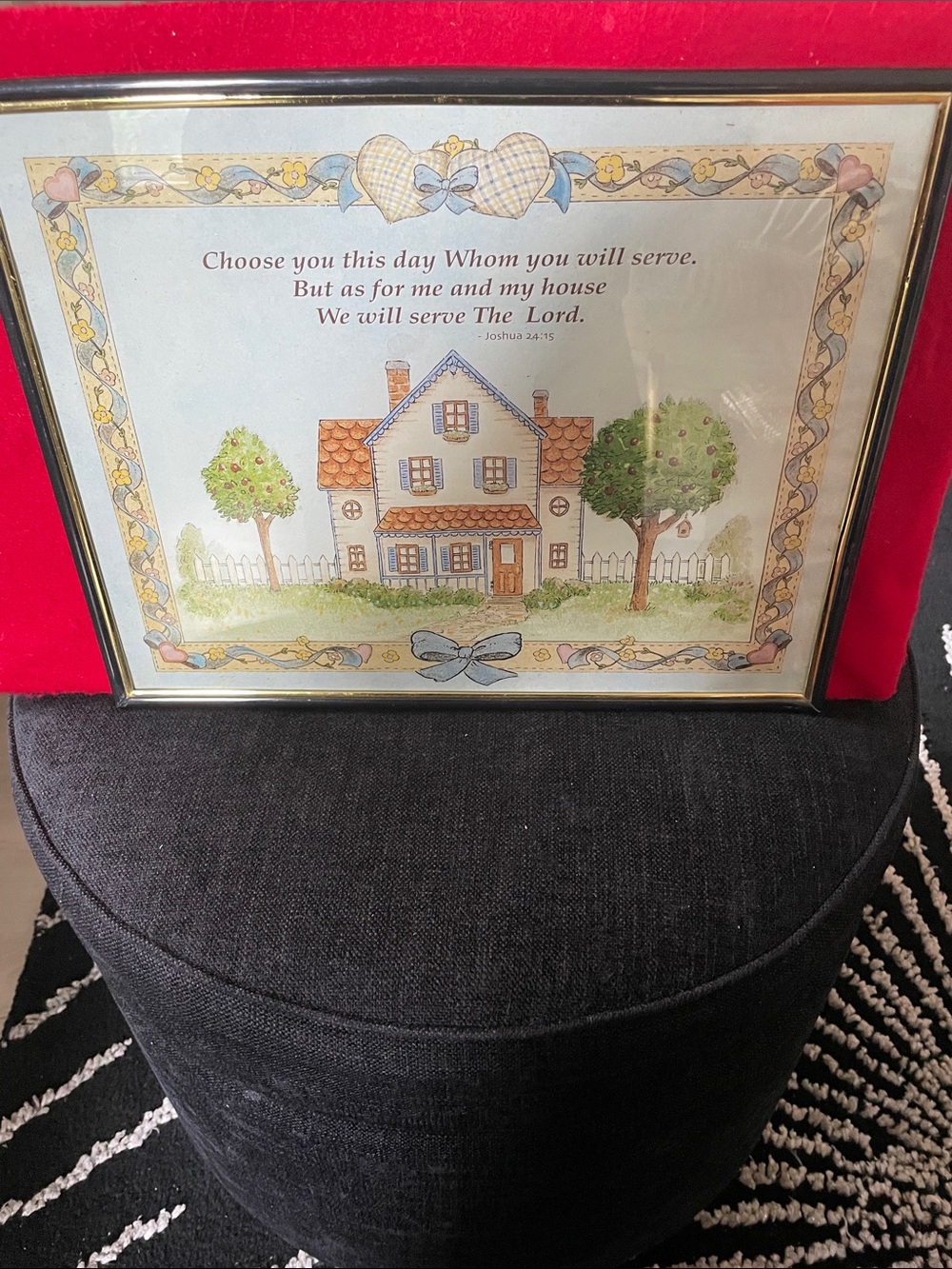 Mylar Framed Inspirational Art Home Print with House and Trees